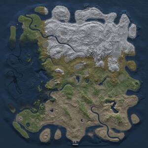 Thumbnail Rust Map: Procedural Map, Size: 5500, Seed: 1486719254, 17 Monuments