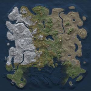 Thumbnail Rust Map: Procedural Map, Size: 4800, Seed: 1883655284, 17 Monuments