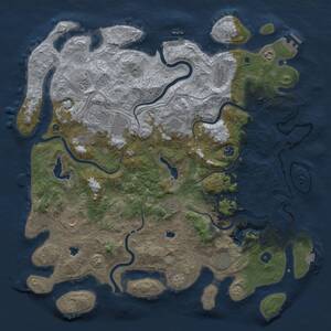 Thumbnail Rust Map: Procedural Map, Size: 4750, Seed: 1004191596, 17 Monuments