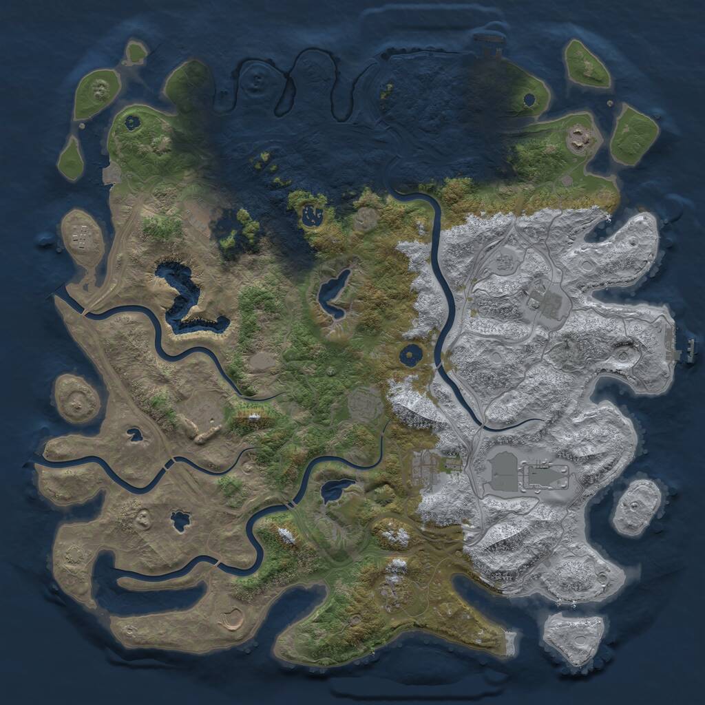 Rust Map: Procedural Map, Size: 4775, Seed: 1022751428, 17 Monuments