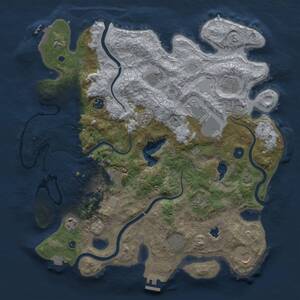 Thumbnail Rust Map: Procedural Map, Size: 4050, Seed: 986812579, 16 Monuments