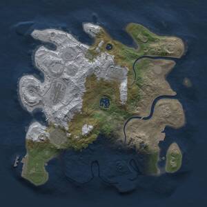 Thumbnail Rust Map: Procedural Map, Size: 3000, Seed: 1142201051, 13 Monuments
