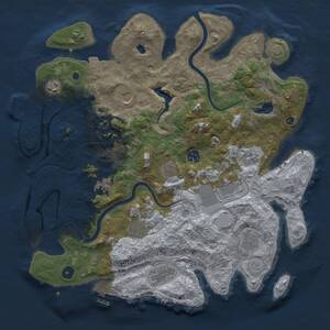 Thumbnail Rust Map: Procedural Map, Size: 4000, Seed: 967156126, 17 Monuments