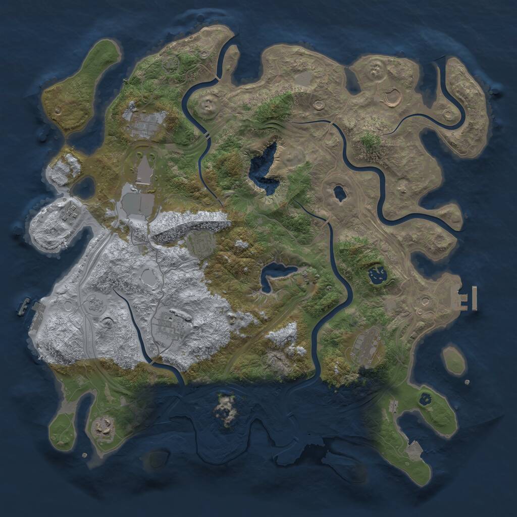 Rust Map: Procedural Map, Size: 4250, Seed: 807152194, 15 Monuments