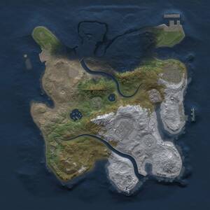 Thumbnail Rust Map: Procedural Map, Size: 2700, Seed: 1780574521, 9 Monuments