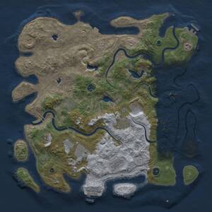 Thumbnail Rust Map: Procedural Map, Size: 4500, Seed: 1936386924, 16 Monuments