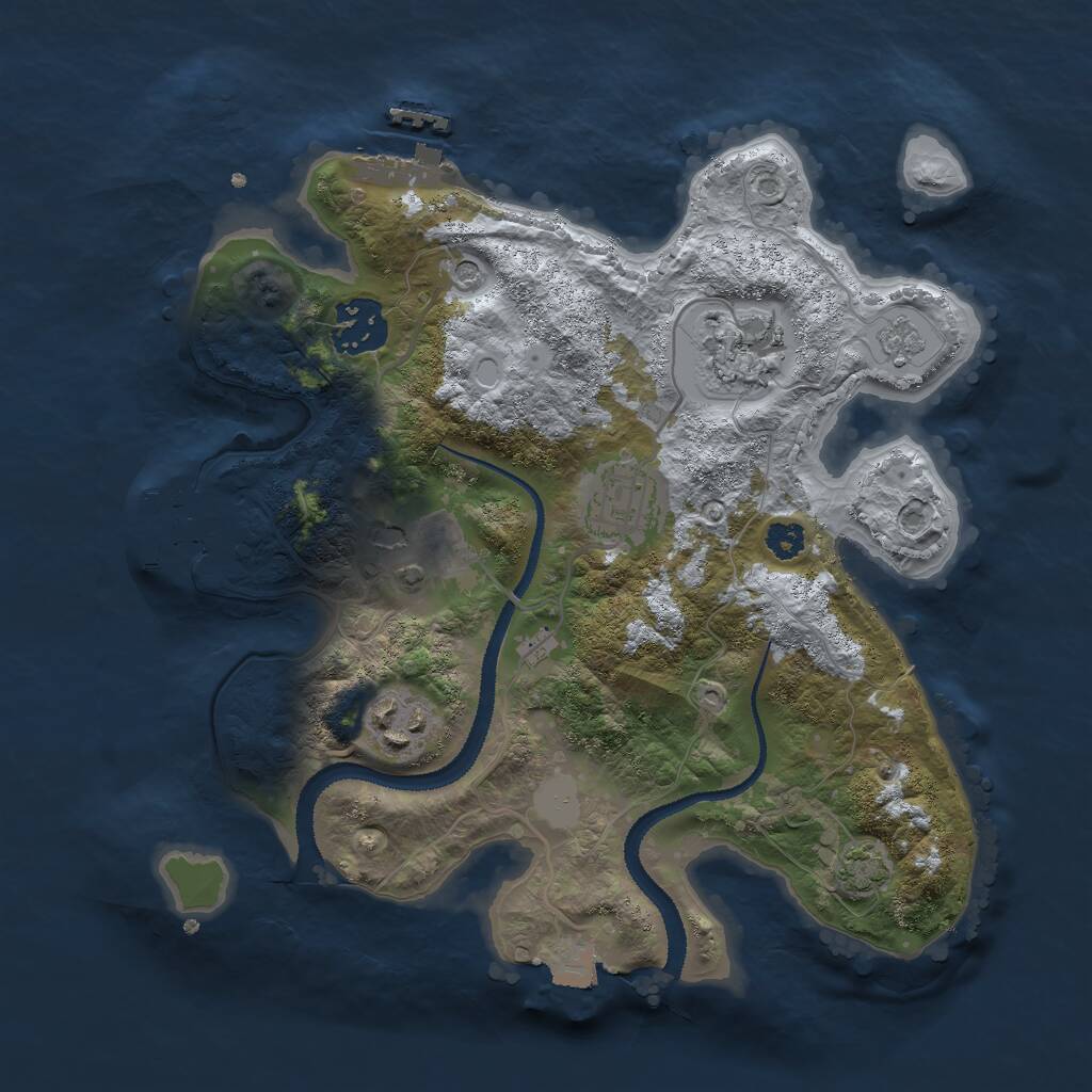 Rust Map: Procedural Map, Size: 2850, Seed: 1688531832, 11 Monuments
