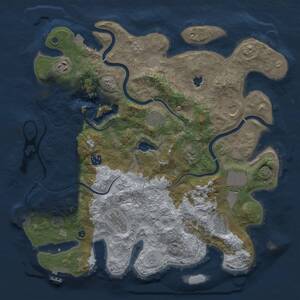 Thumbnail Rust Map: Procedural Map, Size: 4000, Seed: 183764796, 15 Monuments