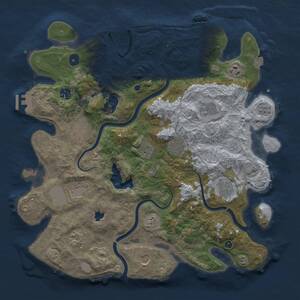 Thumbnail Rust Map: Procedural Map, Size: 4000, Seed: 726731624, 17 Monuments