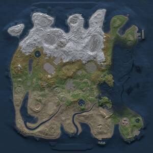Thumbnail Rust Map: Procedural Map, Size: 3500, Seed: 1816944901, 16 Monuments