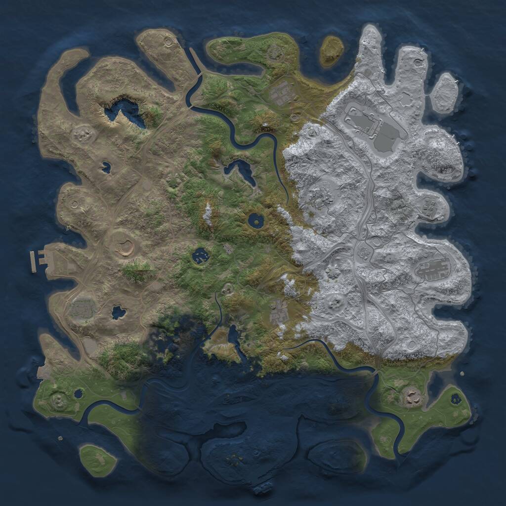 Rust Map: Procedural Map, Size: 4800, Seed: 1667386942, 17 Monuments