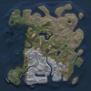 Thumbnail Rust Map: Procedural Map, Size: 4000, Seed: 714409072, 16 Monuments