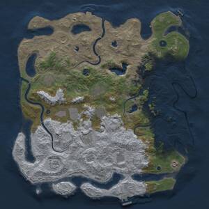 Thumbnail Rust Map: Procedural Map, Size: 4500, Seed: 743277445, 17 Monuments