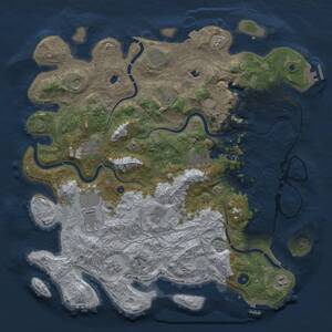 Thumbnail Rust Map: Procedural Map, Size: 4500, Seed: 1180422163, 17 Monuments