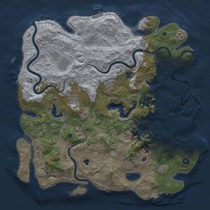 Thumbnail Rust Map: Procedural Map, Size: 4500, Seed: 904276288, 16 Monuments
