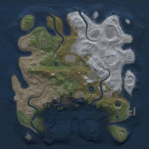 Thumbnail Rust Map: Procedural Map, Size: 3650, Seed: 2976309, 14 Monuments