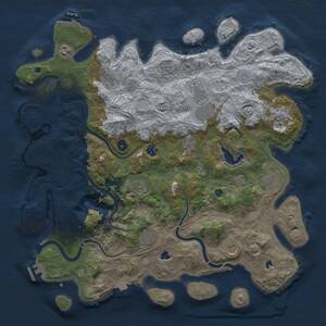 Thumbnail Rust Map: Procedural Map, Size: 4500, Seed: 835874816, 17 Monuments