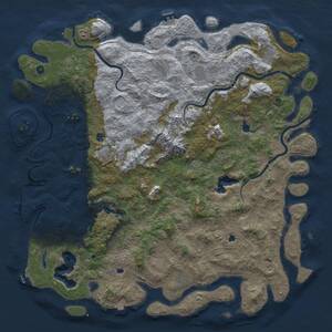 Thumbnail Rust Map: Procedural Map, Size: 6000, Seed: 11235, 17 Monuments