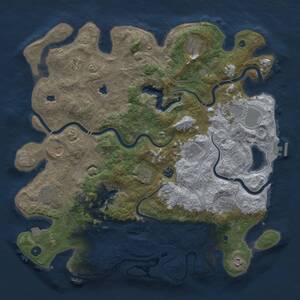 Thumbnail Rust Map: Procedural Map, Size: 4500, Seed: 1416553505, 17 Monuments