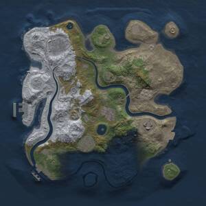 Thumbnail Rust Map: Procedural Map, Size: 3000, Seed: 951621375, 11 Monuments