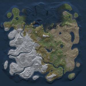 Thumbnail Rust Map: Procedural Map, Size: 4300, Seed: 1937671173, 17 Monuments