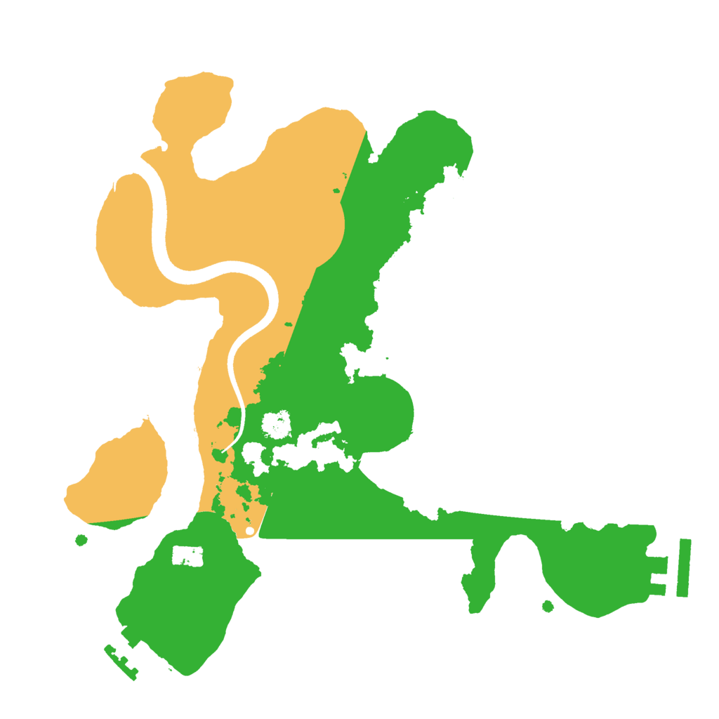 Biome Rust Map: Procedural Map, Size: 2500, Seed: 79987