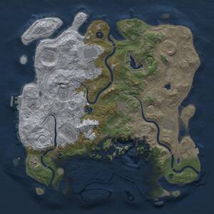 Thumbnail Rust Map: Procedural Map, Size: 4300, Seed: 2083933703, 16 Monuments