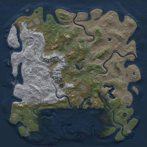 Thumbnail Rust Map: Procedural Map, Size: 5500, Seed: 22032601, 17 Monuments
