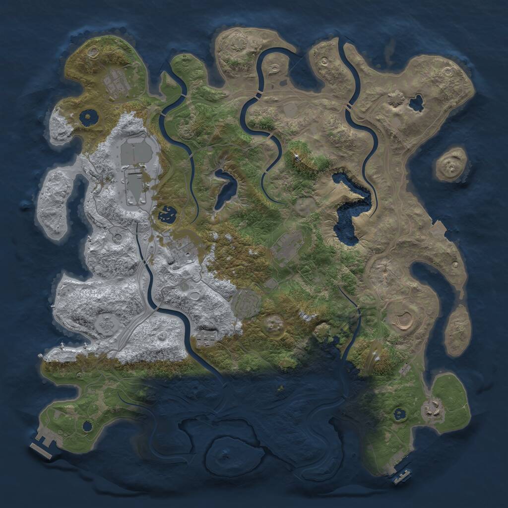 Rust Map: Procedural Map, Size: 4250, Seed: 4062026, 15 Monuments
