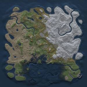 Thumbnail Rust Map: Procedural Map, Size: 4777, Seed: 452595145, 17 Monuments