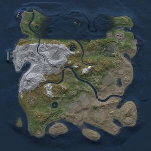 Thumbnail Rust Map: Procedural Map, Size: 3500, Seed: 661939532, 15 Monuments