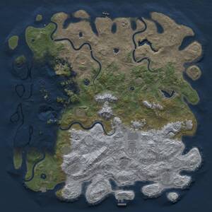 Thumbnail Rust Map: Procedural Map, Size: 5250, Seed: 855085100, 17 Monuments