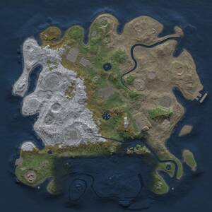 Thumbnail Rust Map: Procedural Map, Size: 3900, Seed: 803262950, 17 Monuments