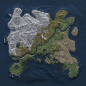 Thumbnail Rust Map: Procedural Map, Size: 3500, Seed: 199223152, 15 Monuments