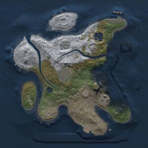 Thumbnail Rust Map: Procedural Map, Size: 2500, Seed: 2106893588, 7 Monuments