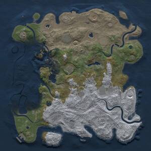 Thumbnail Rust Map: Procedural Map, Size: 4500, Seed: 66005041, 17 Monuments