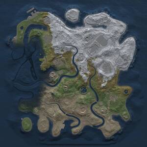 Thumbnail Rust Map: Procedural Map, Size: 3500, Seed: 1696363602, 15 Monuments