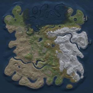 Thumbnail Rust Map: Procedural Map, Size: 4300, Seed: 6042026, 17 Monuments