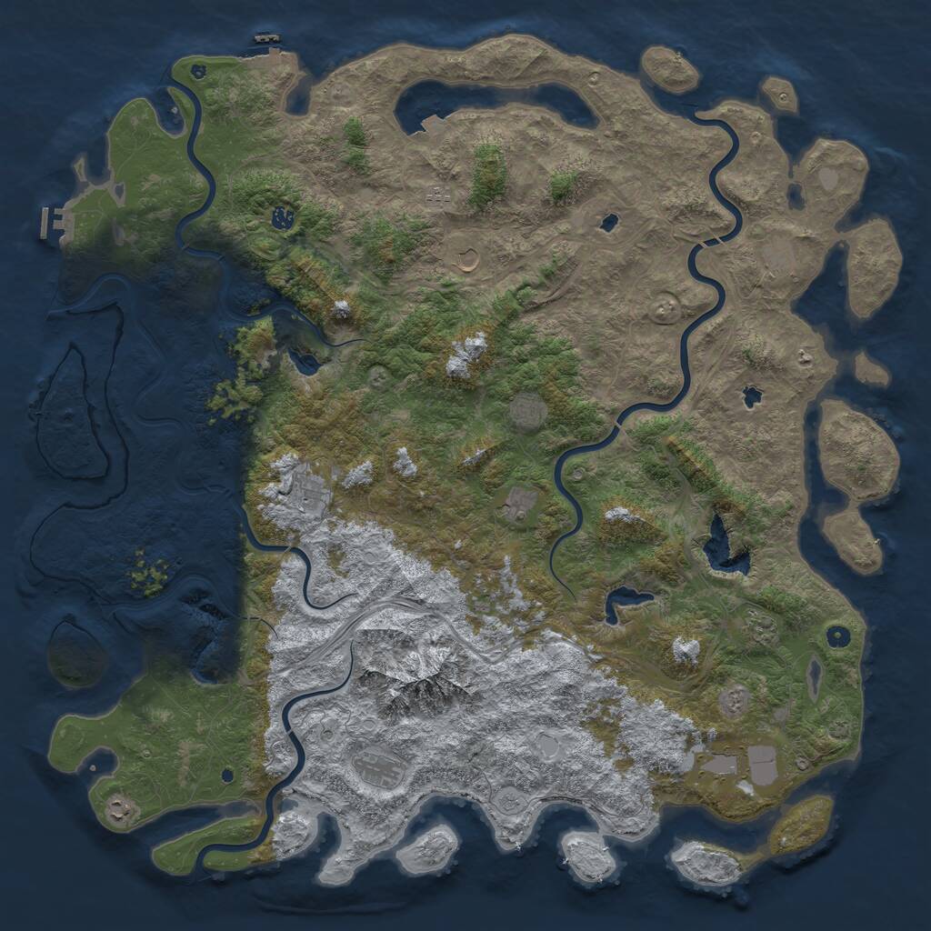 Rust Map: Procedural Map, Size: 6000, Seed: 1605803744, 17 Monuments