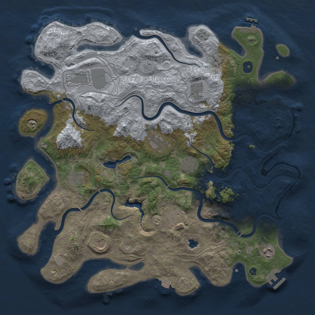 Rust Map: Procedural Map, Size: 4250, Seed: 1436377575, 15 Monuments