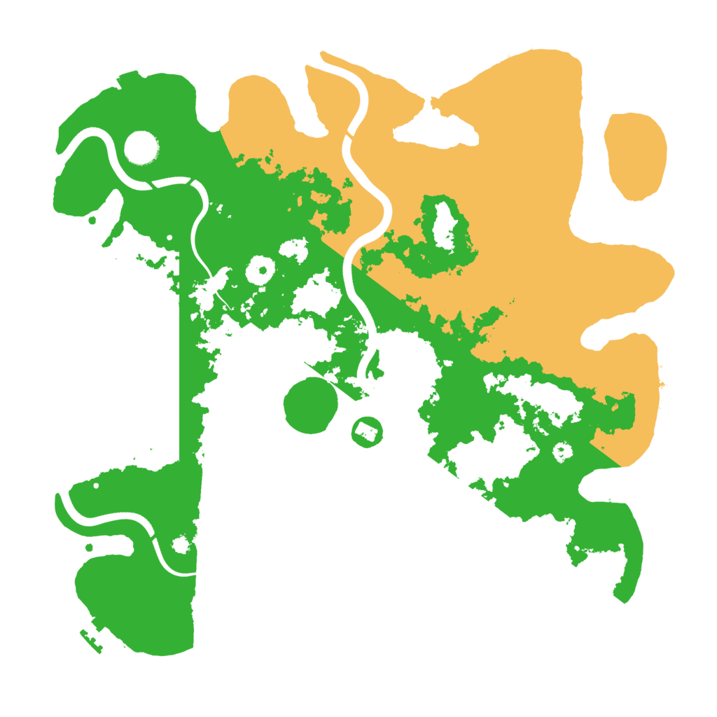 Biome Rust Map: Procedural Map, Size: 3700, Seed: 613953