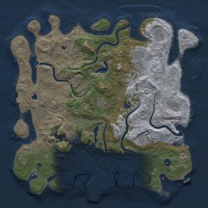 Thumbnail Rust Map: Procedural Map, Size: 4500, Seed: 31799, 17 Monuments