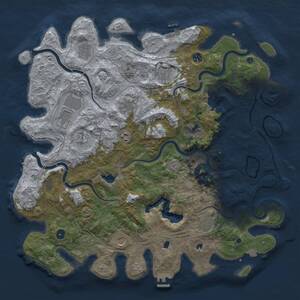 Thumbnail Rust Map: Procedural Map, Size: 4800, Seed: 622914947, 17 Monuments