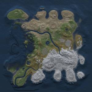 Thumbnail Rust Map: Procedural Map, Size: 3500, Seed: 176985464, 13 Monuments