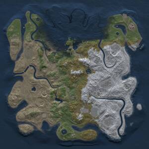 Thumbnail Rust Map: Procedural Map, Size: 4250, Seed: 917698130, 17 Monuments