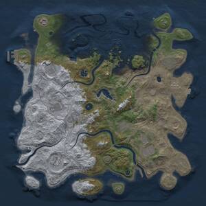 Thumbnail Rust Map: Procedural Map, Size: 4250, Seed: 2009281724, 17 Monuments