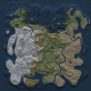 Thumbnail Rust Map: Procedural Map, Size: 4250, Seed: 74587565, 17 Monuments