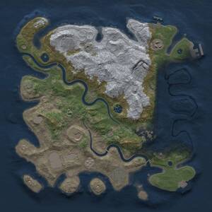 Thumbnail Rust Map: Procedural Map, Size: 3750, Seed: 579449660, 15 Monuments