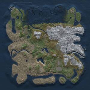 Thumbnail Rust Map: Procedural Map, Size: 4250, Seed: 19487, 16 Monuments