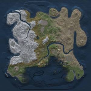 Thumbnail Rust Map: Procedural Map, Size: 3500, Seed: 1892771400, 13 Monuments